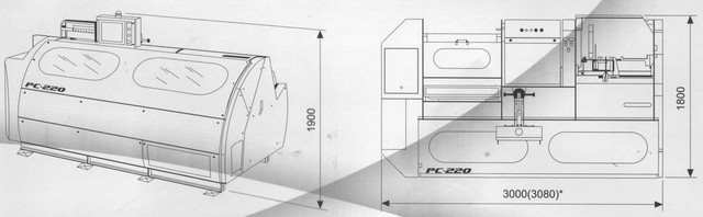 Габариты ниткошвейной техники PC-220 Размеры PC-220, фото